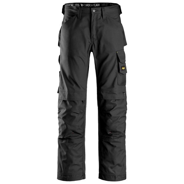 Pantalon canvas noir 60%coton35%poly